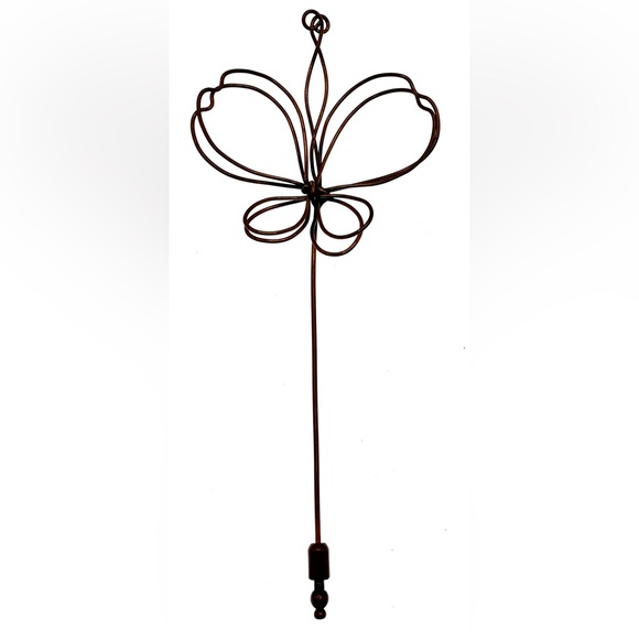 Vintage Copper Wire Butterfly Shawl Lapel Hat Pin Brooch - Picture 1 of 5